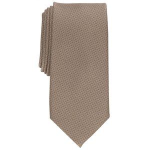 NWT Alfani Men's Mini Pattern Slim Tie 1AFC22-1027 One Size Khaki Brown